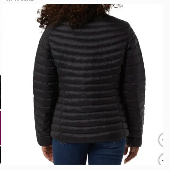 NWT 32 Degrees Heat Ultra Lightweight Down Packable Coat Jacket Black Sz L - Picture 4 of 14